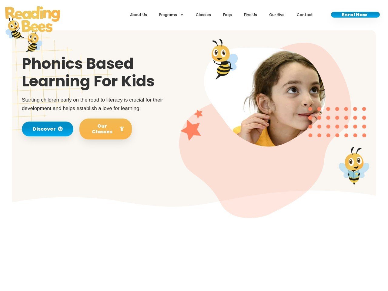 Reading Bees website homepage